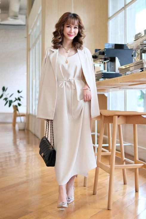 Formal Co-Ord Sets Dress With Blazer